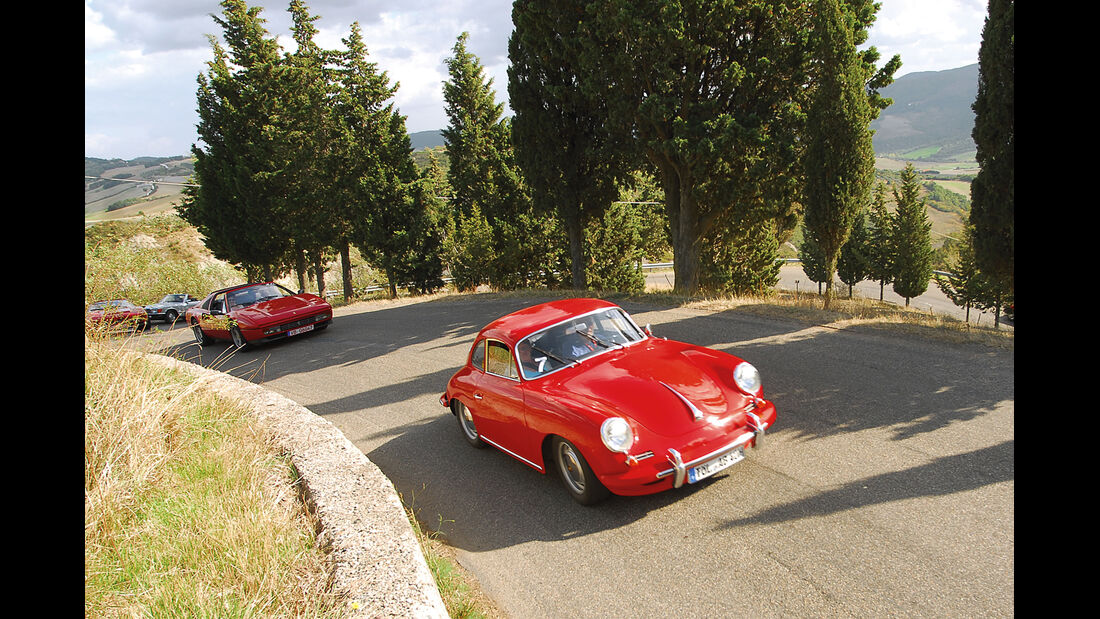 Reise mit Klassiker, Porsche, Ferrari