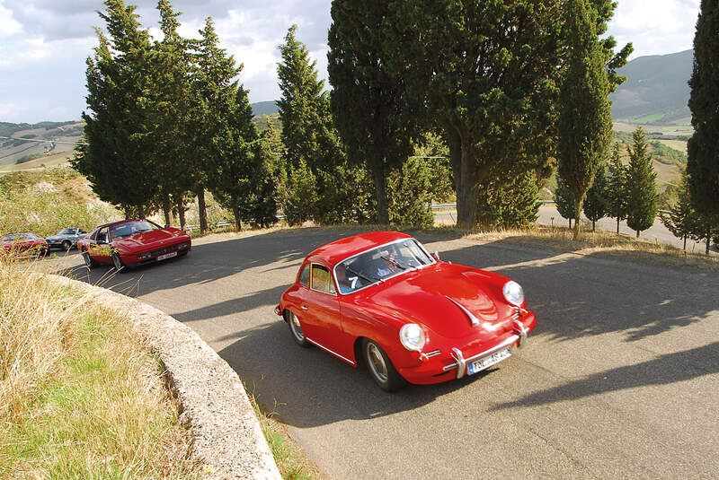 Reise mit Klassiker, Porsche, Ferrari