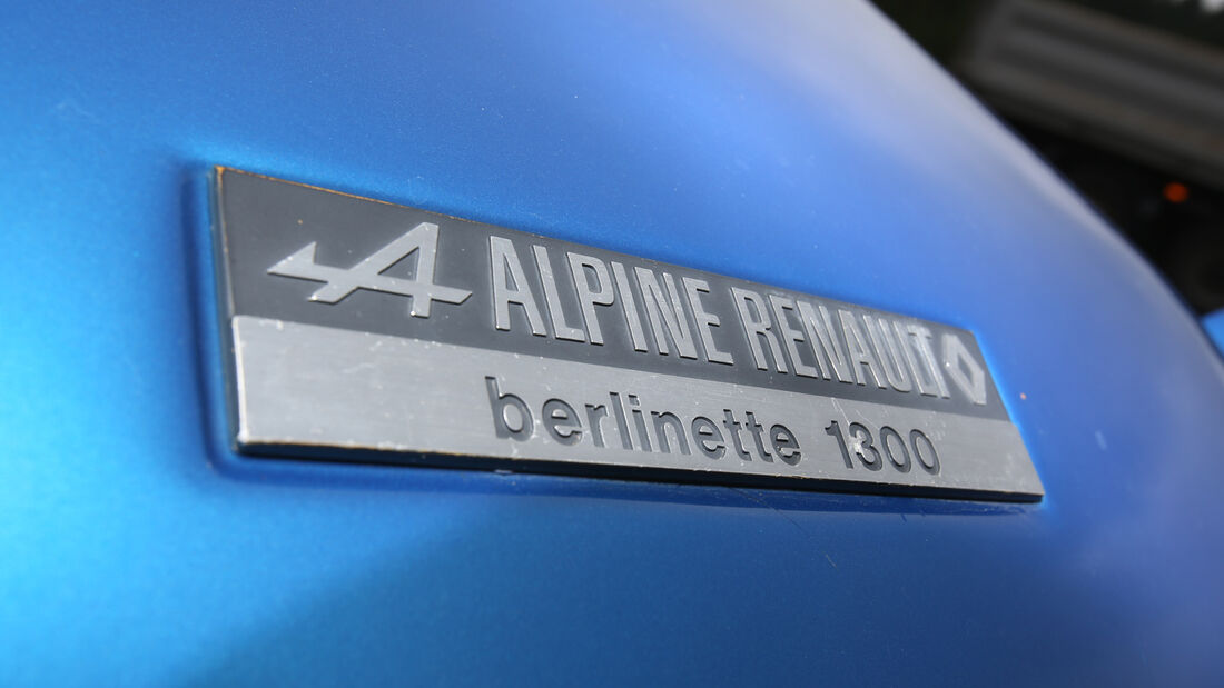 Renault Alpine A110 1300 VC, Schild, Typenbezeichnung