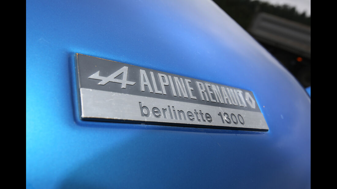 Renault Alpine A110 1300 VC, Schild, Typenbezeichnung