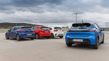Renault Clio Tce 130, Ford Fiesta 1.0 EB, Peugeot 208 PT 130, Kia Rio 1.0 T-GDI, Exterieur