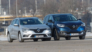 Renault Kadjar TCe 130, Renault Mégane Grandtour TCe 130, Frontansicht