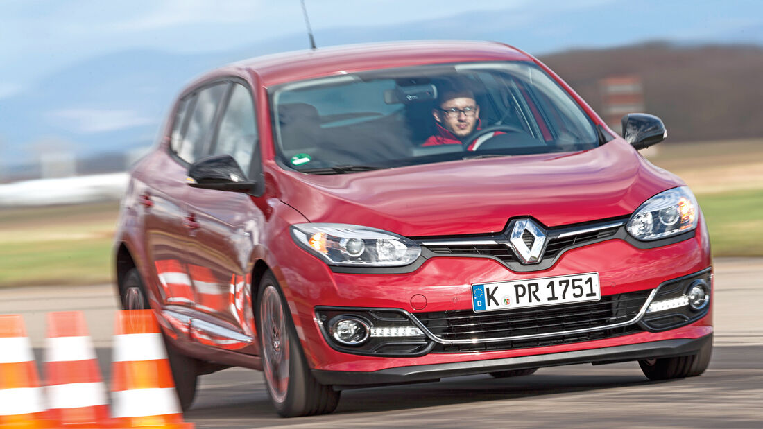 Renault Mégane Energy TCe 130, Frontansicht, Bremstest