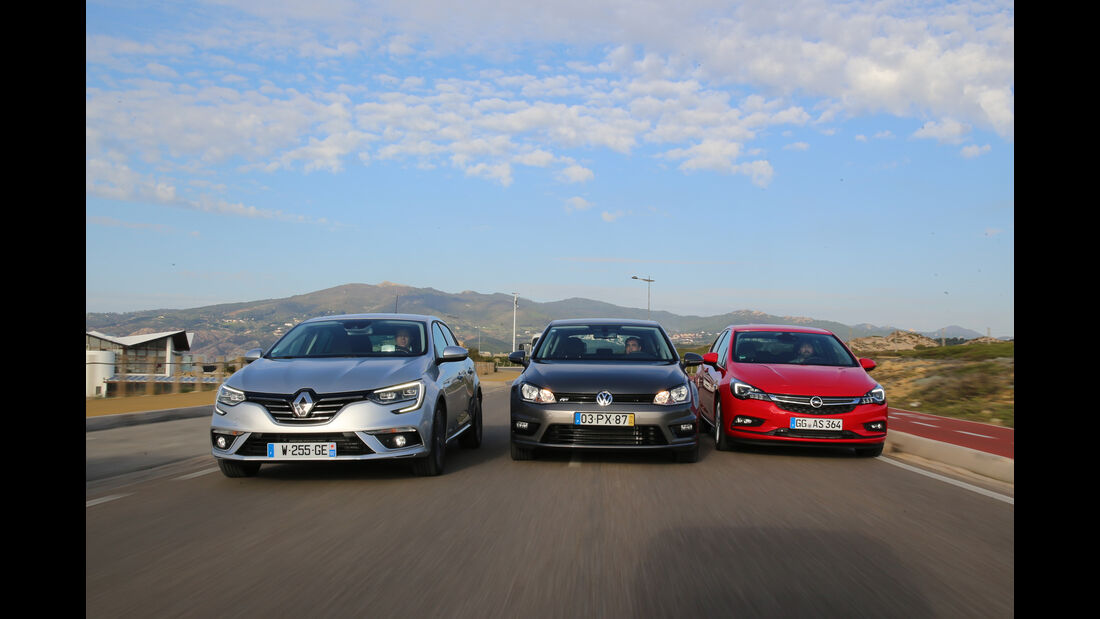 Renault Mégane dCi 130, Opel Astra 1.6 CDTI, VW Golf 1.6 TDI