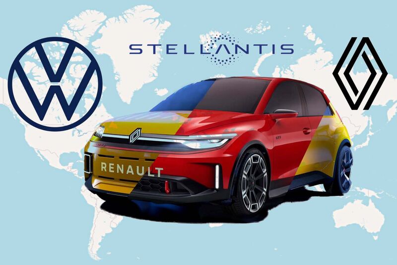 Renault R5 VW ID.GTI Collage Kooperation