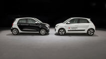 Renault Twingo SCe 70 Energy, Smart Forfour 1.0, Seitenansicht