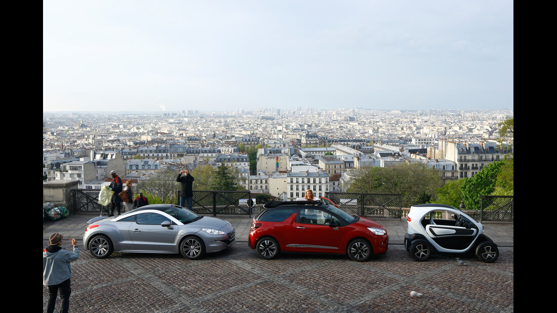 Renault Twizy, Peugeot RCZ, Citroen DS3, Paris