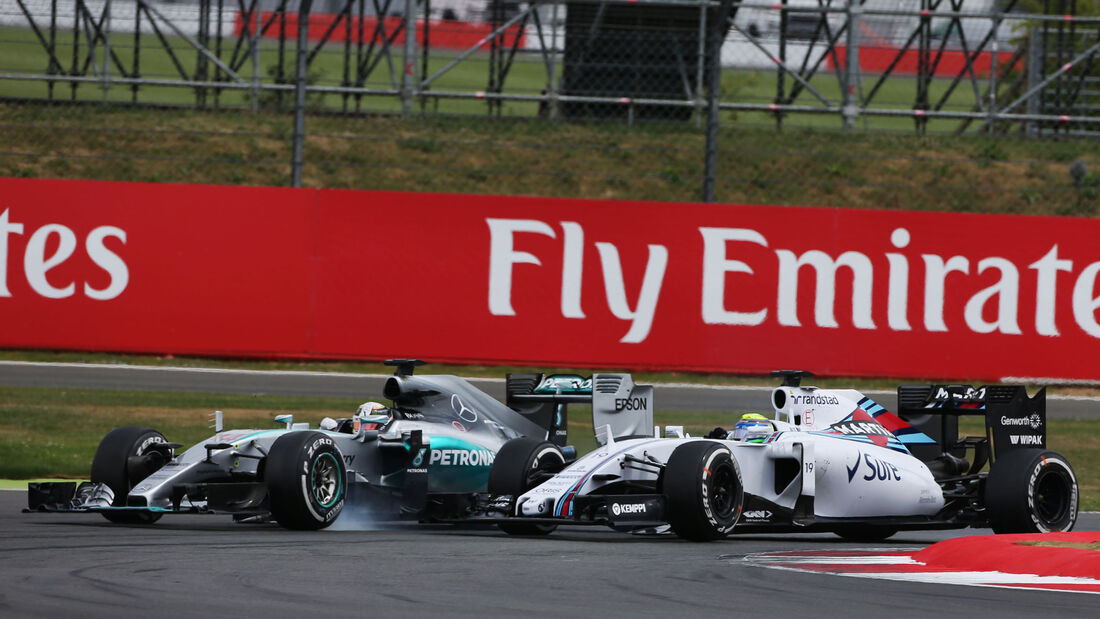 Restart - Massa - Hamilton - GP England - Silverstone - Rennen - Sonntag - 5.7.2015