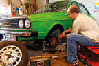 Restaurierung Audi 80 GTE, Radwechsel