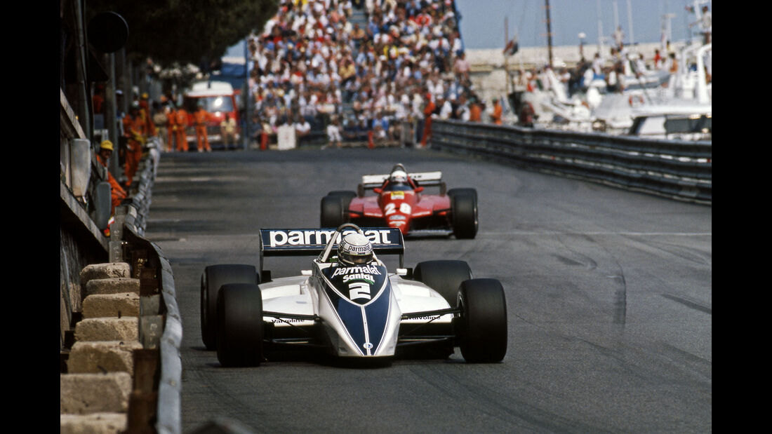 Riccardo Patrese - Brabham BT49D - Didier Pironi - Ferrari 126C2 - GP Monaco 1982