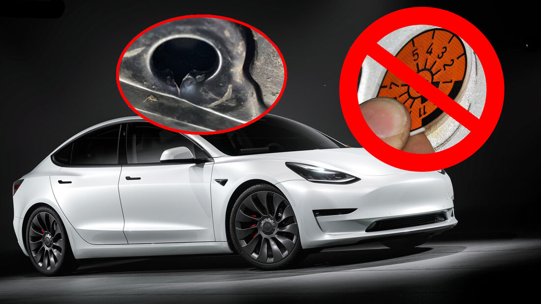 Riss in Wagenheberaufnahme im Batteriegehäuse von Tesla Model 3 deshalb kein TÜV