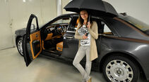 Rolls Royce Ghost, Innenraum, Regenschirm