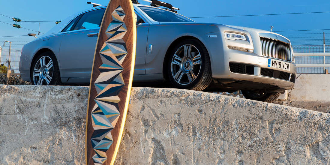 Rolls-Royce Ghost Woodpop Surfboard