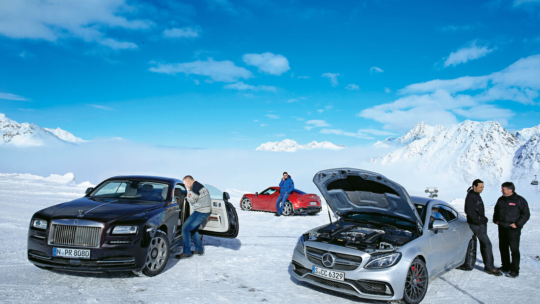 Rolls-Royce Wraith, Mercedes-AMG C 63 S Coupé, Alfa Romeo 4C