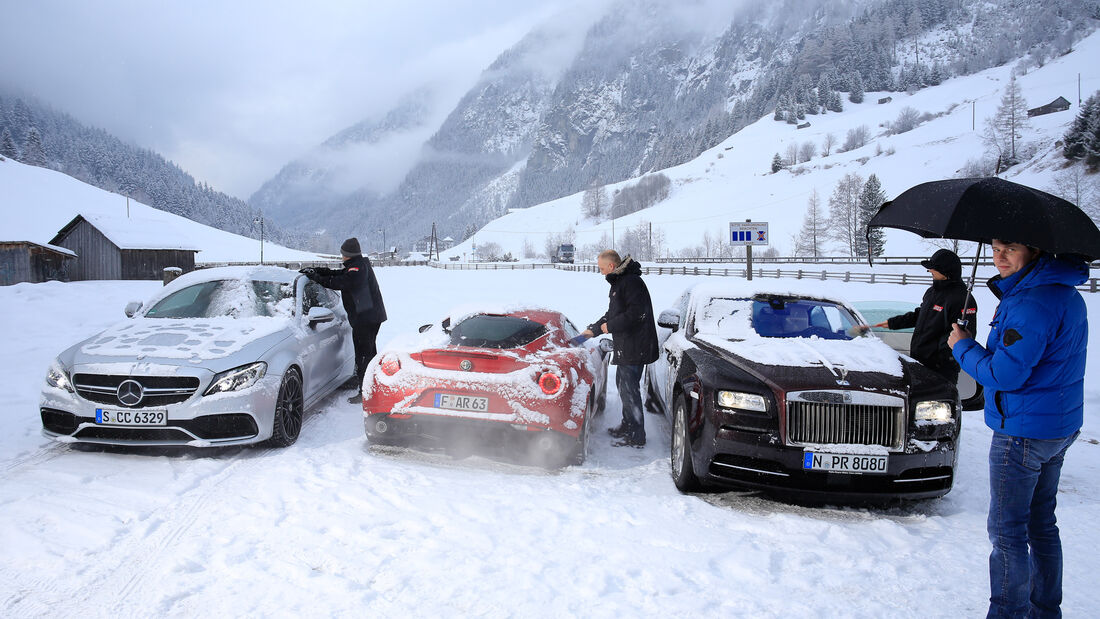 Rolls-Royce Wraith, Mercedes-AMG C 63 S Coupé, Alfa Romeo 4C