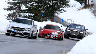 Rolls-Royce Wraith, Mercedes-AMG C 63 S Coupé, Alfa Romeo 4C