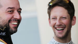 Romain Grosjean - Gerard Lopez - Lotus - Formel 1 - Bahrain - Test - 19. Februar 2014