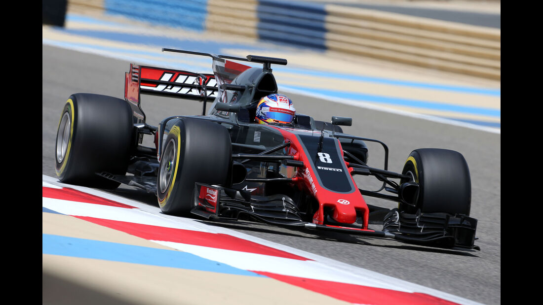 Romain Grosjean - HaasF1 - Formel 1 - Testfahrten - Bahrain International Circuit - Dienstag - 18.4.2017
