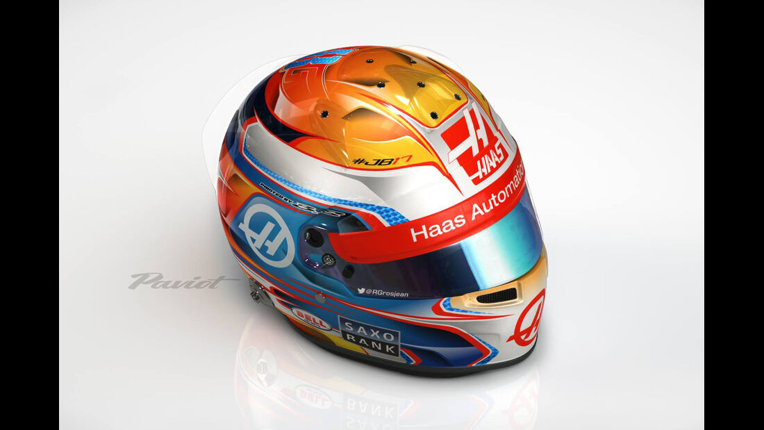Romain Grosjean - Helm - Haas F1 - 2016