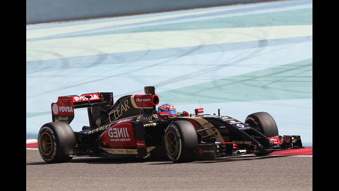 Romain Grosjean - Lotus - Formel 1 - Bahrain - Test - 1. März 2014