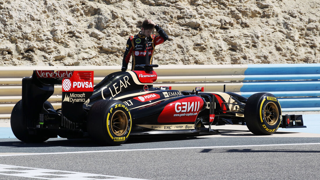 Romain Grosjean - Lotus - Formel 1 - Bahrain-Test 2014
