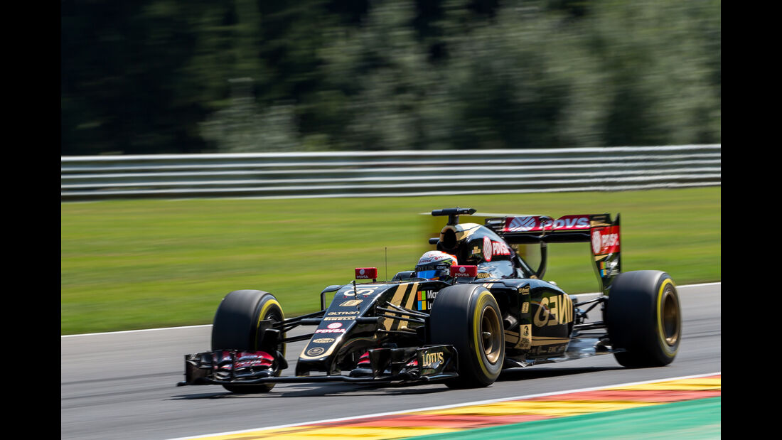 Romain Grosjean - Lotus - Formel 1 - GP Belgien - Spa-Francorchamps - 22. August 2015