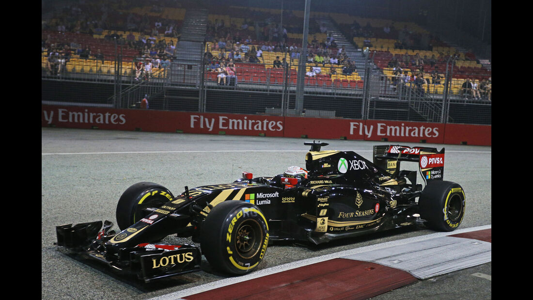 Romain Grosjean - Lotus - Formel 1 - GP Singapur - 18. September 2015