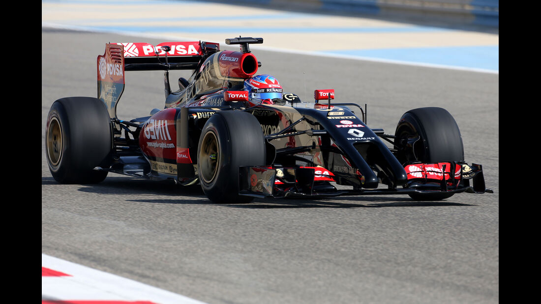 Romain Grosjean - Lotus - Formel 1 - Test - Bahrain - 19. Februar 2014