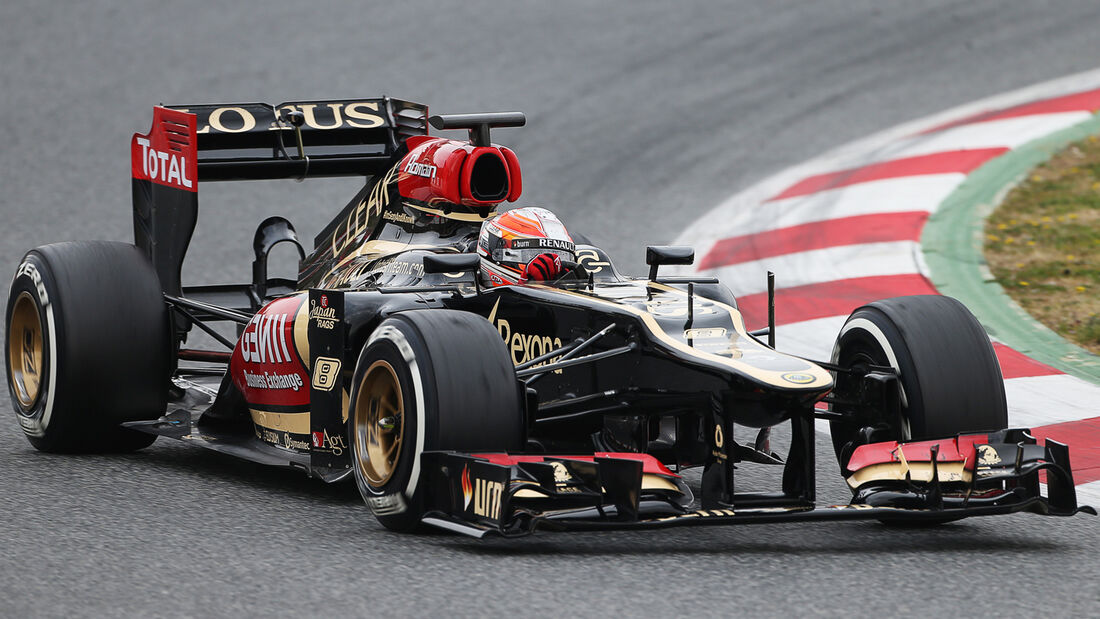 Romain Grosjean, Lotus, Formel 1-Test, Barcelona, 21. Februar 2013