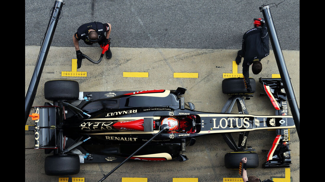 Romain Grosjean, Lotus, Formel 1-Test, Barcelona, 21. Februar 2013