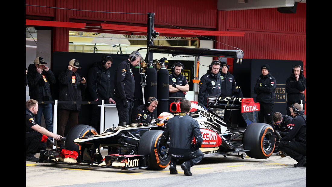 Romain Grosjean, Lotus, Formel 1-Test, Barcelona, 22. Februar 2013