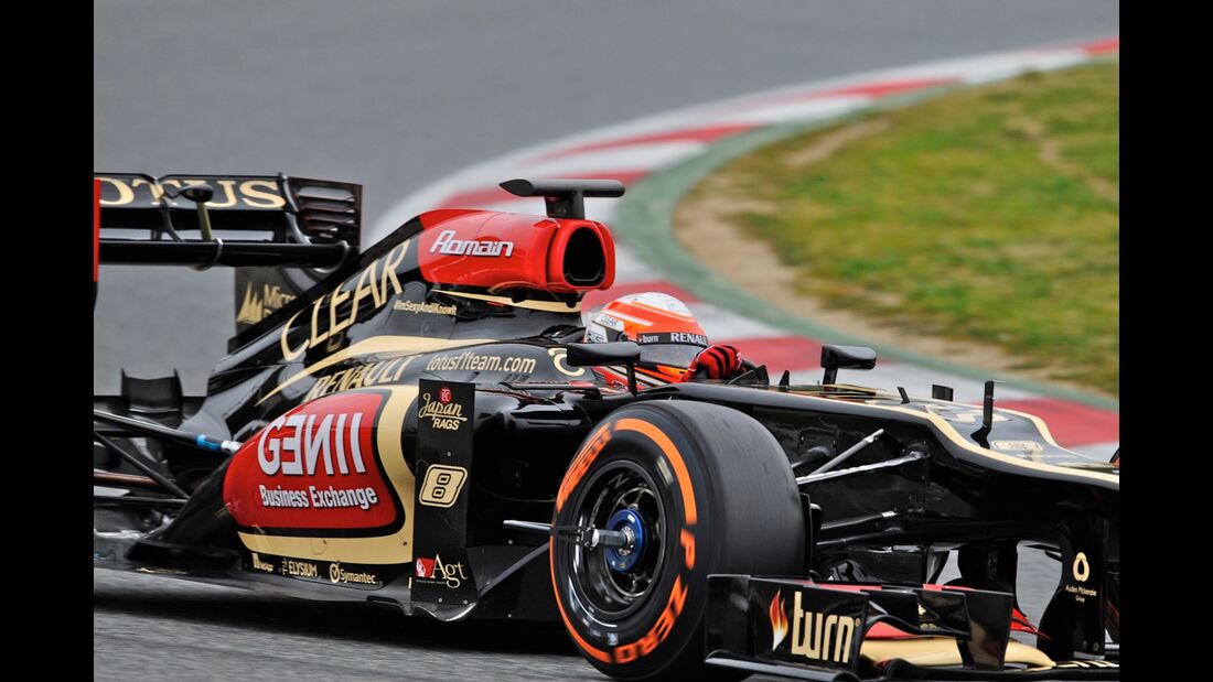 Romain Grosjean - Lotus -  Formel 1 - Test - Barcelona - 22.Februar 2013