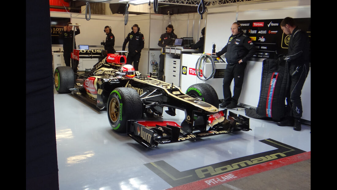 Romain Grosjean - Lotus -  Formel 1 - Test - Barcelona - 22.Februar 2013
