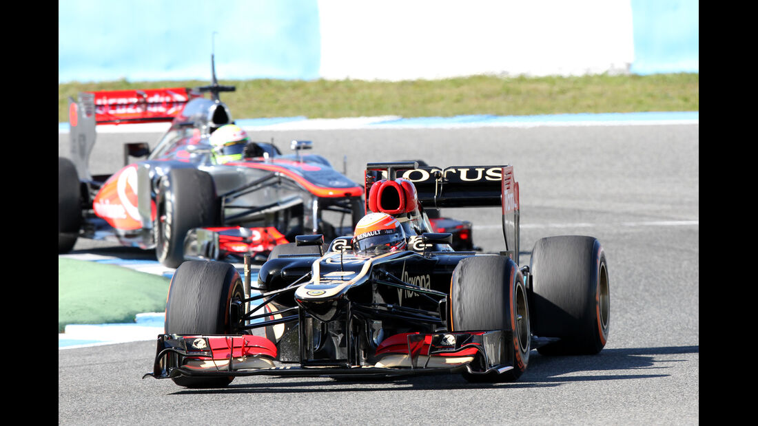 Romain Grosjean, Lotus Renault GP, Formel 1-Test, Jerez, 6.2.2013