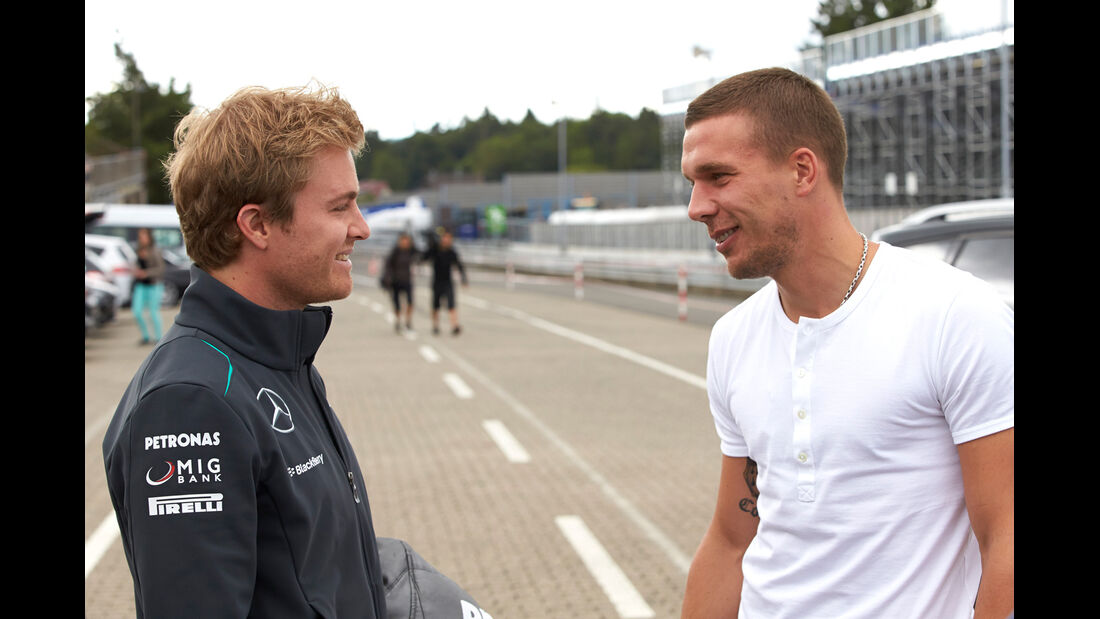Rosberg & Podolski - Mercedes - Nordschleifen-Aktion - GP Deutschland 2013