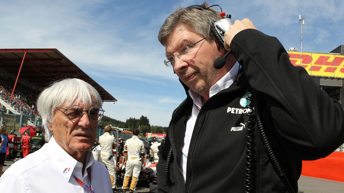 Ross Brawn Bernie Ecclestone 2012