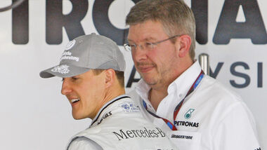 Ross Brawn & Michael Schumacher