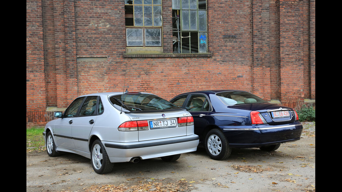 Rover 75 2.5 V6, Saab 9-3 2.0 Turbo, Heckansicht