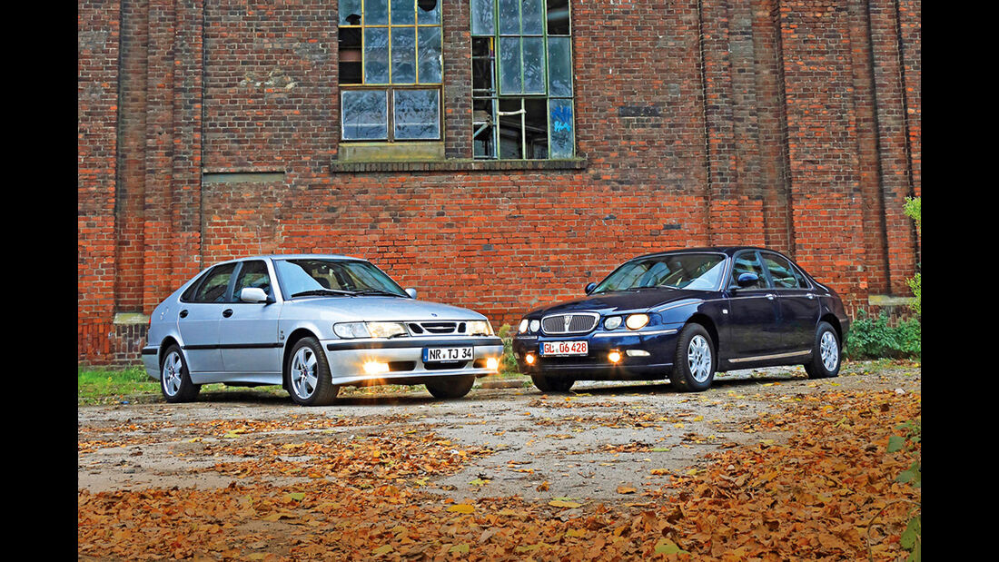 Rover 75 2.5 V6, Saab 9-3 2.0 Turbo, Seitenansicht