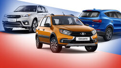 Russland Zulassungen Lada Chery Dongfeng Collage