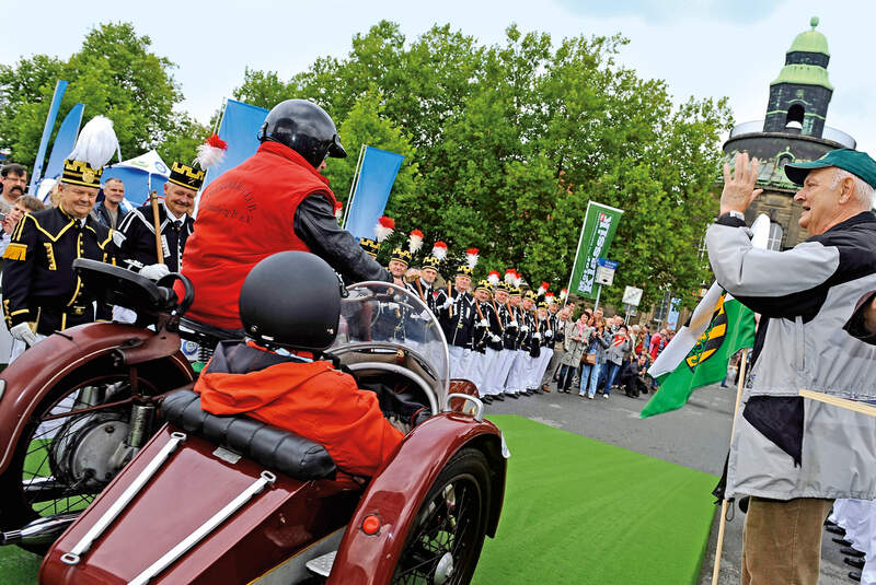 Sachsen Classic, Die Strecke: Im Dreieck Zwickau, Leipzig und Dresden - Motorräder