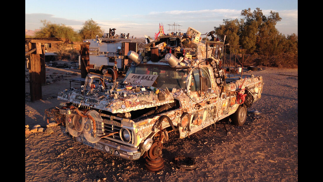 Salvation Mountain Cars, Slab City, Bedazzled Truck, Ford Ranger