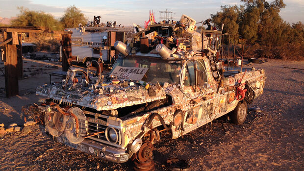 Salvation Mountain Cars, Slab City, Bedazzled Truck, Ford Ranger