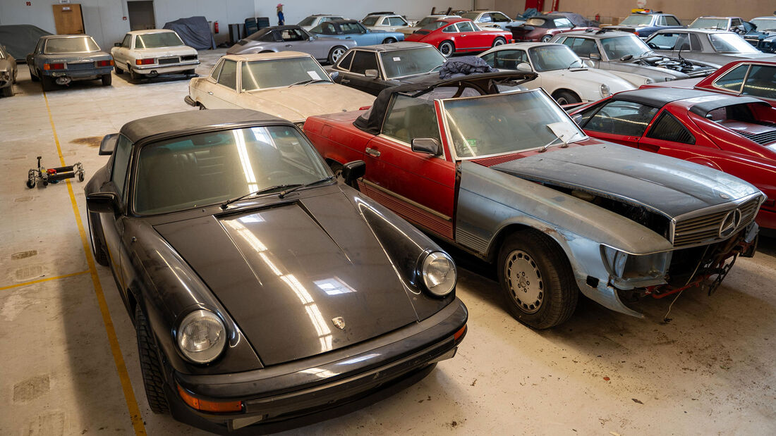 Scheunenfund bei Hamburg: 50 Porsche und Mercedes