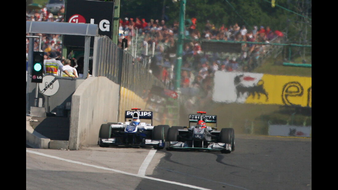 Schumacher Barrichello GP Ungarn 2010