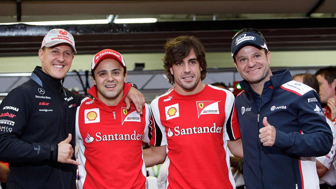 Schumacher, Massa, Alonso & Barrichello - GP Brasilien 2011