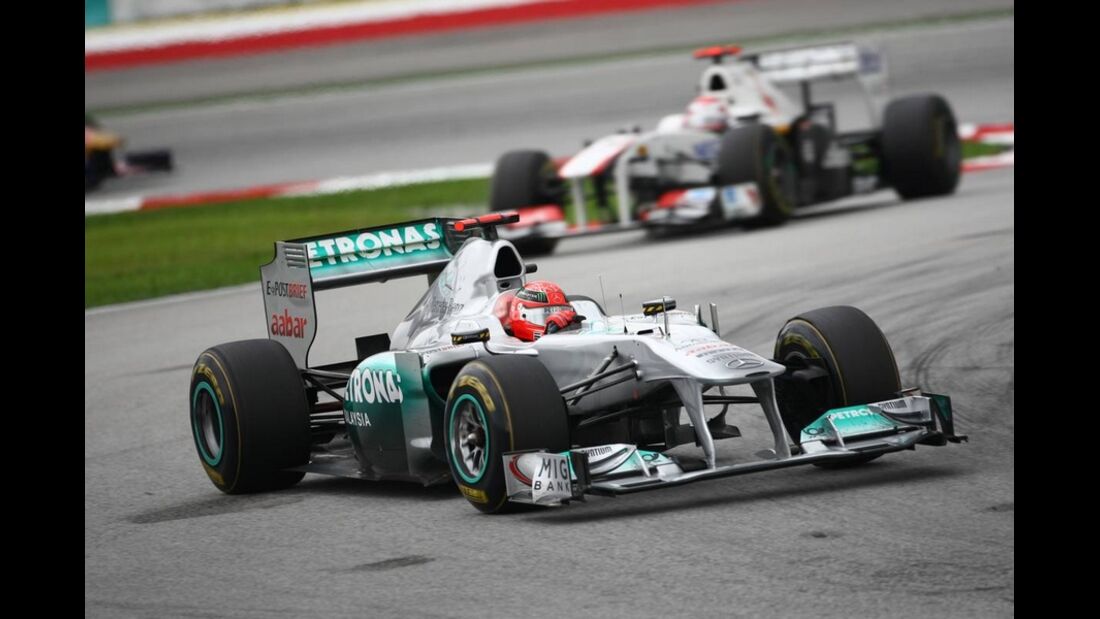 Schumacher Massa GP Malaysia 2011 Formel 1