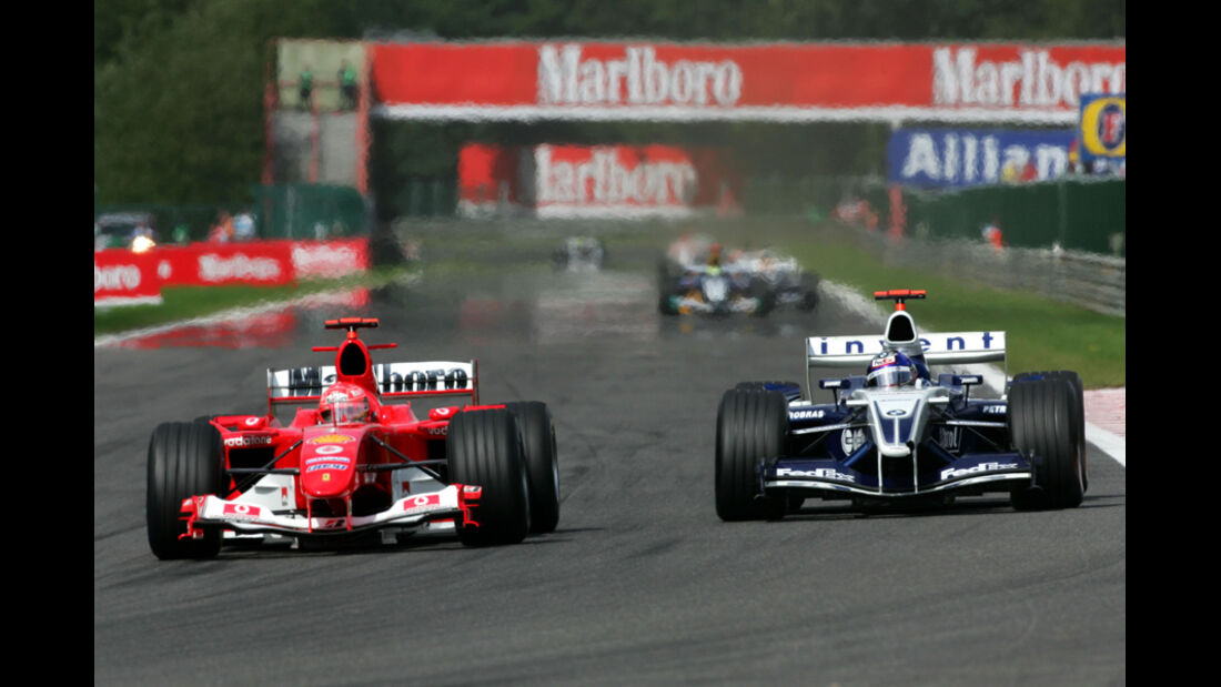 Schumacher Montoya 2004 GP Belgien