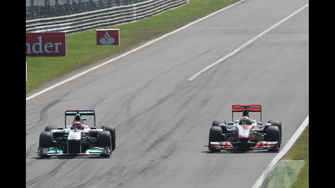 Schumacher vs. Hamilton GP Italien Monza 2011