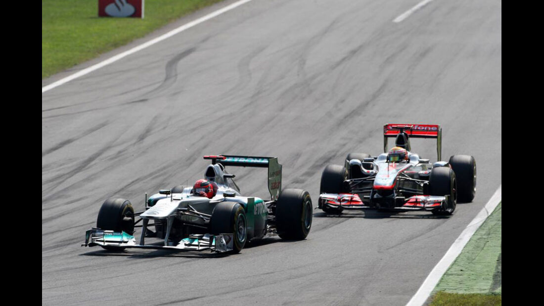 Schumacher vs. Hamilton GP Italien Monza 2011